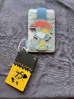 Peanuts Snoopy Rainy Day Wallet Cardholder ID Loungefly, NWT